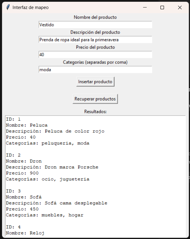 Formulario en interfaz Tkinter