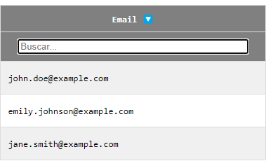 Ordenamiento de filas por columna