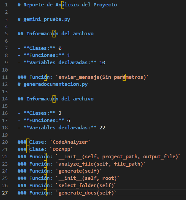 Documentación formato Markdown