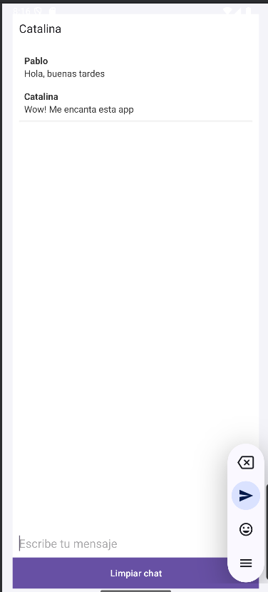 Conversación entre dos personas en el chat con WebSockets