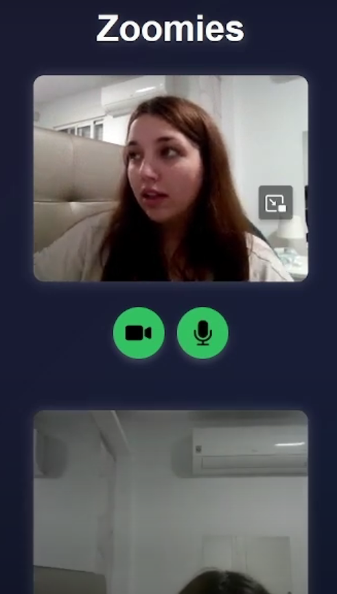 Videollamada entre dos usuarios