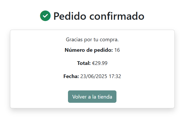 Pedido confirmado